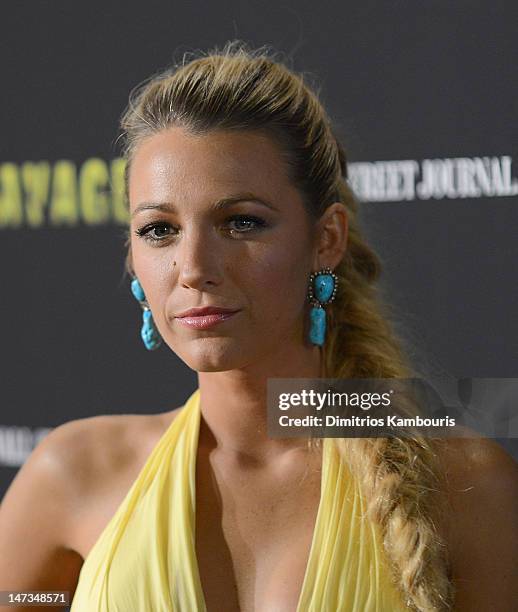 Actress Blake Lively attends the "Savages" New York Premiere at SVA Theater on June 27, 2012 in New York City.