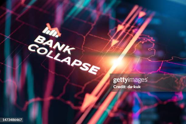 bank collapse background - graph down stock pictures, royalty-free photos & images