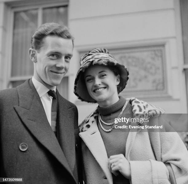 French ballerina Violette Verdy with her fiancé, British writer and filmmaker Colin Clark , on February 21st, 1961.