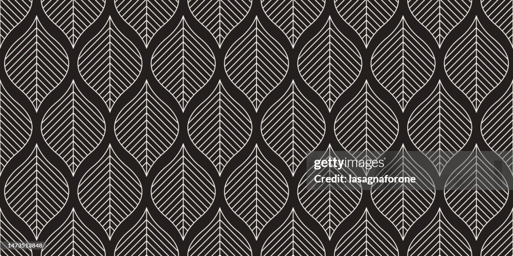 Seamless Organic Leaf Vector Pattern