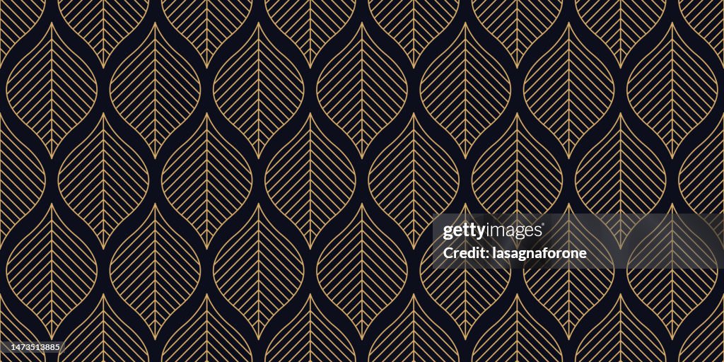 Seamless Organic Leaf Vector Pattern