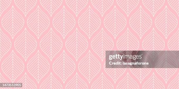 seamless organic leaf vector pattern - zigzag stock illustrations