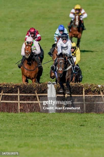 Nico de Boinville riding Constitution Hill win The Unibet Champion Hurdle Challenge Trophy during day one of the Cheltenham Festival 2023 at...