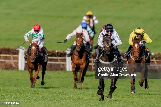 Nico de Boinville riding Constitution Hill win The Unibet Champion Hurdle Challenge Trophy during day one of the Cheltenham Festival 2023 at...