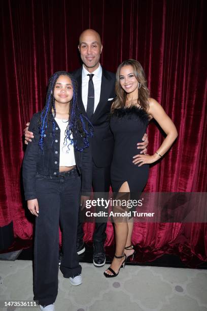 Ruby Kodjoe, Patrick Kodjoe and Nicole Kodjoe attend Boris Kodjoe's 50th Birthday Party at Hotel Bel-Air on March 11, 2023 in Los Angeles, California.