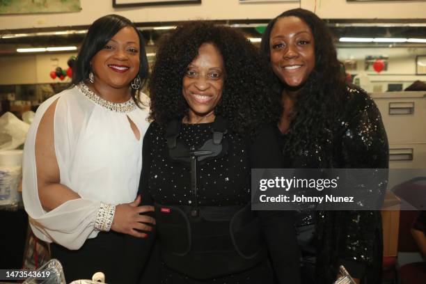 Ashley G. Sharpton, Kathy Jordan Sharpton and Dominique Sharpton attend The 2023 NAN Gala on March 13, 2023 in New York City.