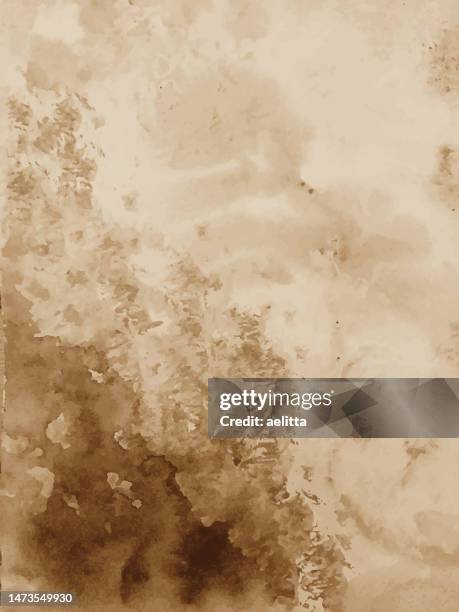 abstract watercolor background. brown, beige, sepia toned. - brown watercolor stock illustrations