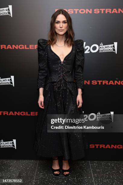 Keira Knightley attends the 20th Century Studios' "Boston Strangler" New York Screening at Museum of Modern Art on March 14, 2023 in New York City.