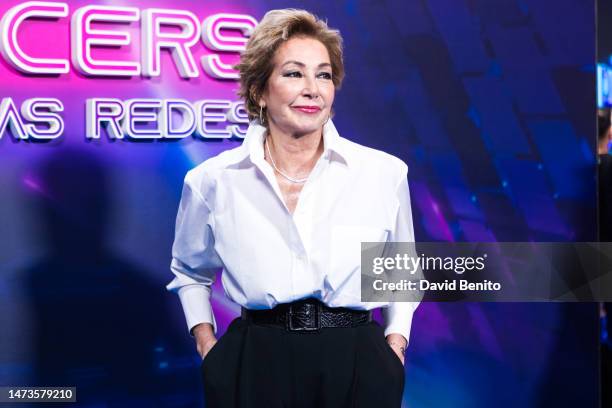 Ana Rosa Quintana attends the premiere of "Influencers: Sobrevivir A Las Redes" at Cine Yelmo Luxury Palafox on March 14, 2023 in Madrid, Spain.