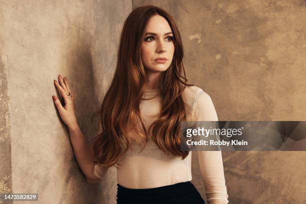 Actress Karen Gillan of Late Bloomers poses for a portrait at SxSW Film Festival on March 10, 2023 in Austin, Texas.