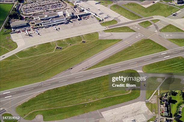 An aerial image of Aberdeen Airport, Aberdeen