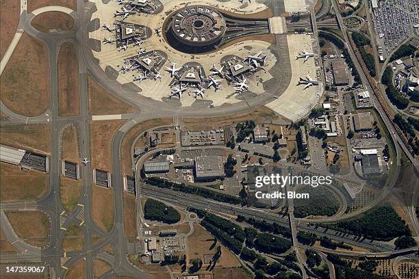 An aerial image of Aéroport Roissy-Charles de Gaulle, Paris