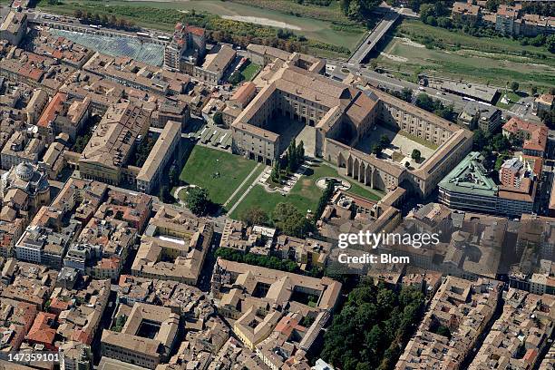 An aerial image of Palazzo della Pilota, Parma