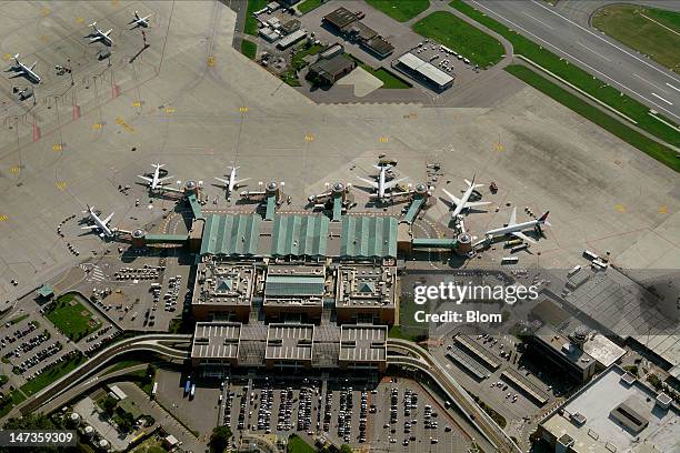 An aerial image of Venezia Marco Polo Airport, Venice