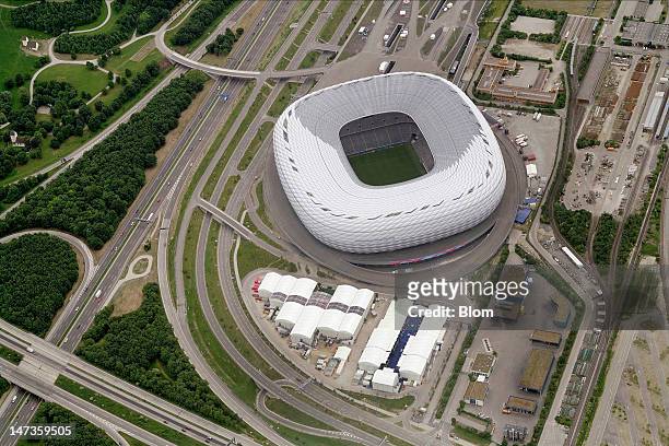 An Aerial image of Allianz Arena, München