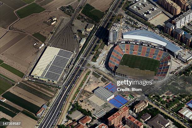 An Aerial image of Estadio Ciudad de Valencia, Valencia