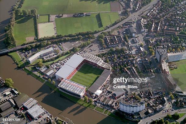 An Aerial image of Nottingham Forest Football Club, Nottingham