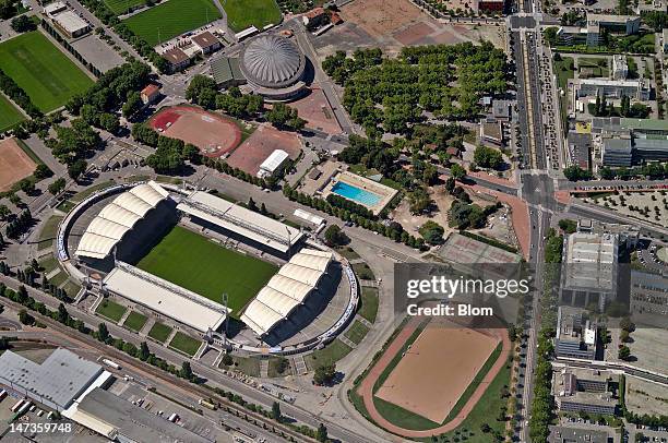 An Aerial image of Stade de Gerland, Lyon