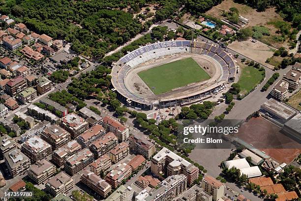 An Aerial image of Stadio Adriatico, Pescara