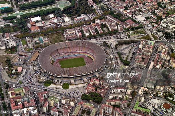 An aerial image of Stadio San Paolo, Naples