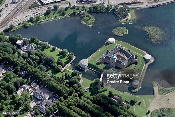 An aerial image of Kalmar slott, Malmö
