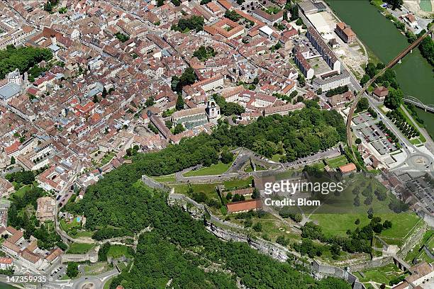 An aerial image of La Citadelle, Besançon