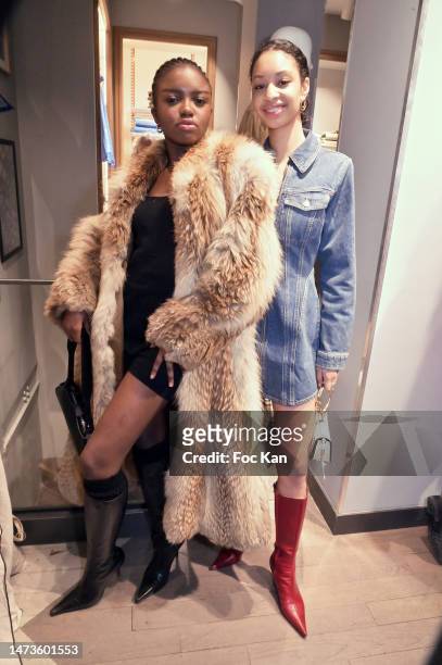 Couro Azan Dossessi and Maboubou Cilia-Ness attend “An American Dream” Gant’s New collection Launch Party at 174 Saint Germain on March 14, 2023 in...