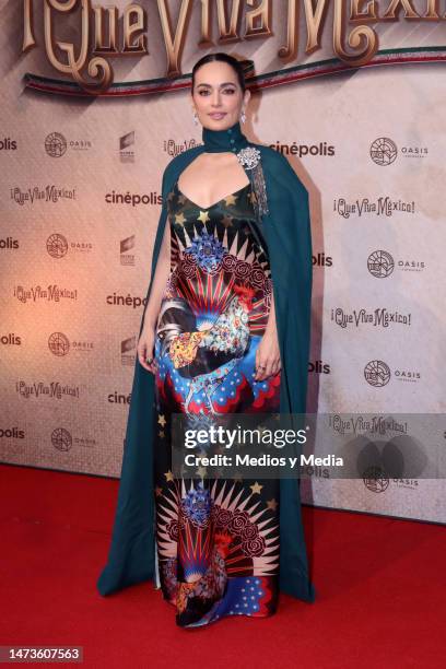 Ana de la Reguera poses for photos during the red carpet for the movie 'Que Viva Mexico' at Oasis Coyoacan on March 14, 2023 in Mexico City, Mexico.