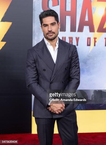 Cotrona attends the Los Angeles Premiere of Warner Bros.' "Shazam! Fury Of The Gods" at the Regency Village Theatre on March 14, 2023 in Los Angeles,...
