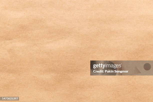 slightly desaturated orange color eco recycled kraft paper sheet texture cardboard background. - brunt papper bildbanksfoton och bilder