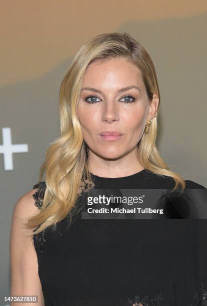 Sienna Miller attends the red carpet premiere of the Apple Original Series "Extrapolations" at Hammer Museum on March 14, 2023 in Los Angeles,...