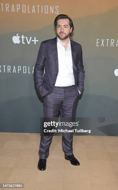 Michael Gandolfini attends the red carpet premiere of the Apple Original Series "Extrapolations" at Hammer Museum on March 14, 2023 in Los Angeles,...