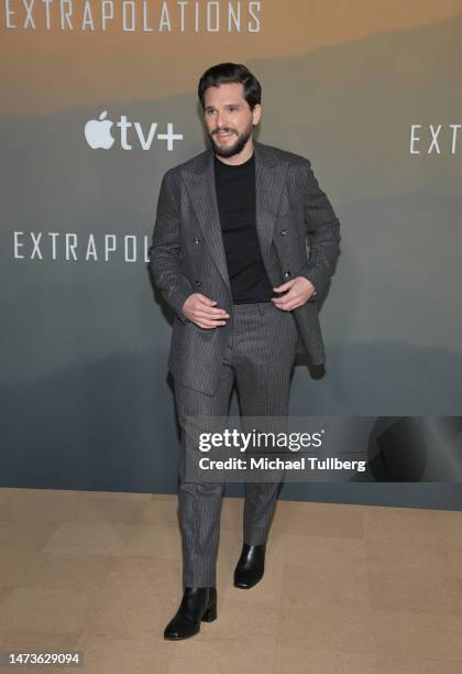 Kit Harrington attends the red carpet premiere of the Apple Original Series "Extrapolations" at Hammer Museum on March 14, 2023 in Los Angeles,...