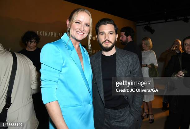 Lindsay Springer and Kit Harington attend the Apple Original Series "Extrapolations" after party at Hammer Museum on March 14, 2023 in Los Angeles,...