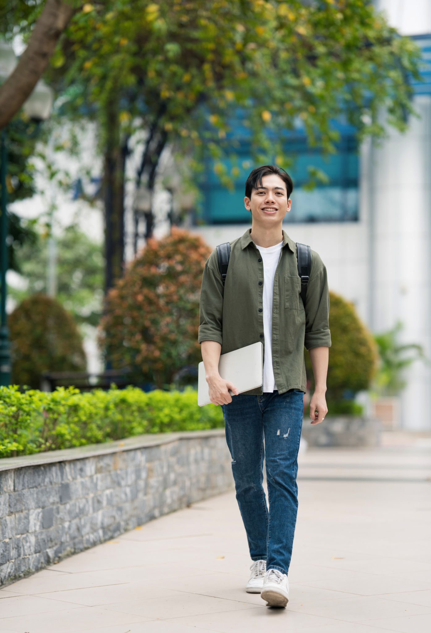 Young Asian student at school Young Asian student at school