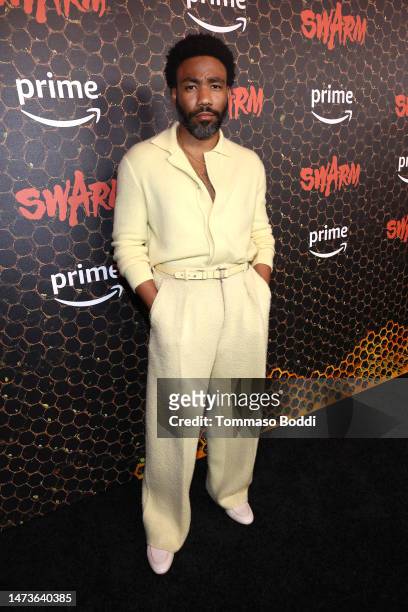 Donald Glover attends the "Swarm" Red Carpet Premiere and Screening in Los Angeles at Lighthouse Artspace LA on March 14, 2023 in Los Angeles,...