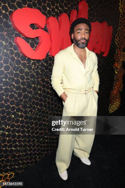 Donald Glover attends the "Swarm" Red Carpet Premiere and Screening in Los Angeles at Lighthouse Artspace LA on March 14, 2023 in Los Angeles,...