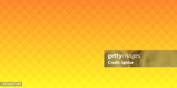 abstract geometric background - mosaic with squares and orange gradient - diamond pattern stock illustrations