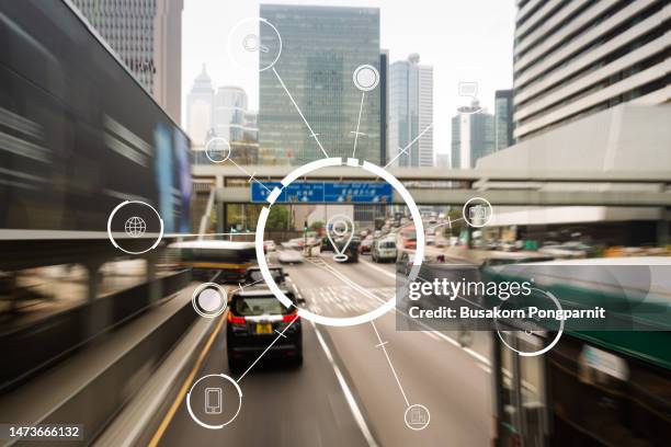 smart transportation technology smart city concept, internet of things - meteorological organization stock pictures, royalty-free photos & images