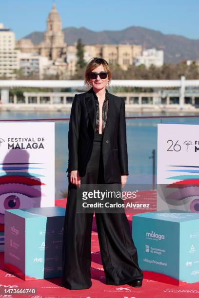 Actress Nathalie Poza attends the 'Honeymoon' photocall during the 26th Malaga Film Festival at the Muelle 1 on March 15, 2023 in Malaga, Spain.