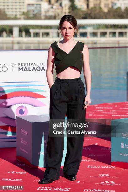 Actress Lidia Casanova attends the 'Unicorns' photocall during the 26th Malaga Film Festival at the Muelle 1 on March 15, 2023 in Malaga, Spain.