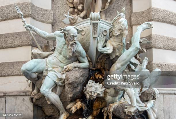 power at sea fountain, vienna - hofburg wien stock pictures, royalty-free photos & images