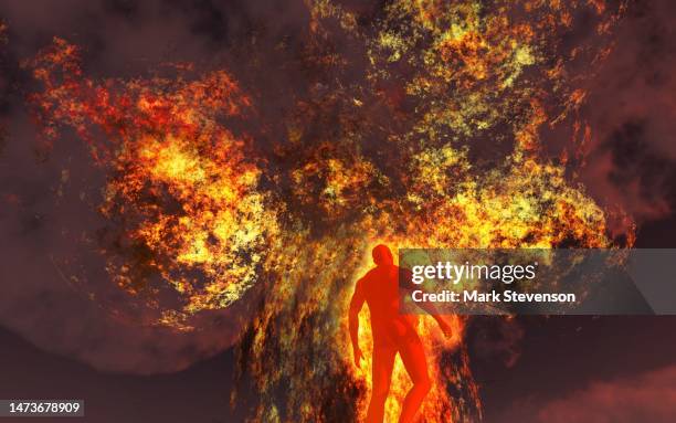 an atomic blast - nuclear bomb explosion stock illustrations