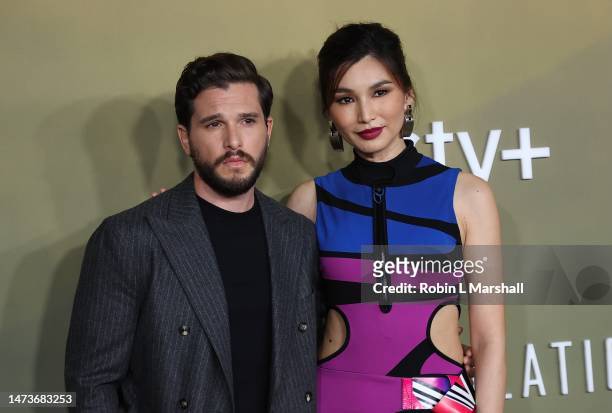 Kit Harington and Gemma Chan attend Apple Original Series "Extrapolations" Red Carpet Premiere at Hammer Museum on March 14, 2023 in Los Angeles,...