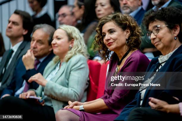 The Minister of Finance and Public Function, Maria Jesus Montero , during the presentation of the legacy and audiovisual memory of Spain's activities...