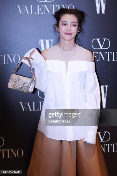 Actress Li Bingbing attends Unboxing Valentino event on March 15, 2023 in Shanghai, China.