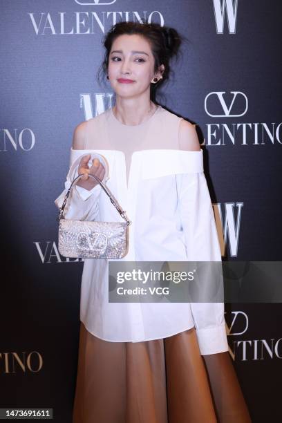 Actress Li Bingbing attends Unboxing Valentino event on March 15, 2023 in Shanghai, China.