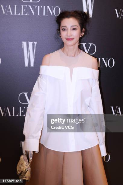 Actress Li Bingbing attends Unboxing Valentino event on March 15, 2023 in Shanghai, China.