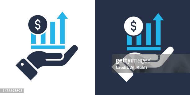 business growth icon - peak performance stock illustrations