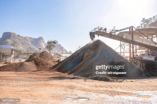 phosphate mine processing mill - pit mine foto e immagini stock